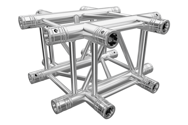 Aluminium truss QUA290A-V1 4-vei 90° hjørnekonnektør, 0,5m hver side