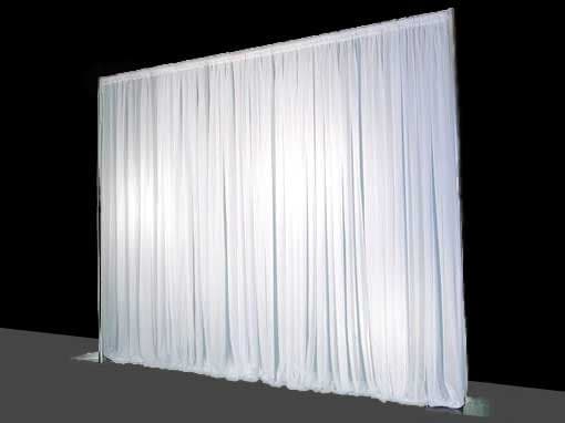 Pipe & Drape – Hvit Voile