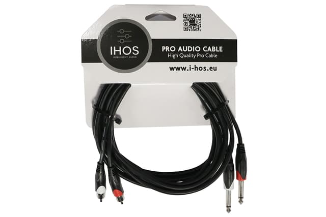 IC-RCA2JACK audiokabel - 2x RCA til 2x 6,3 mm jack, 3m