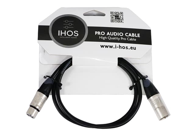 IC-XLRS-1 XLR-kabel, han/hun, 1 meter