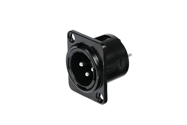 IC-XLRC-MB profesjonell XLR-kontakt, nikkelbelagt, han