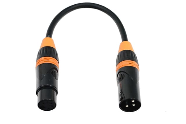 DMX-adapter FC-XLR-3M5F – 3-pin XLR han til 5-pin XLR hun