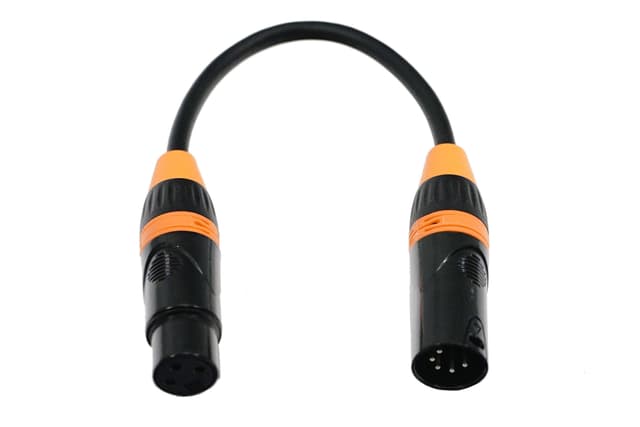 FC-XLR-3F5M DMX-adapter 3-pin XLR hun til 5-pin XLR hann