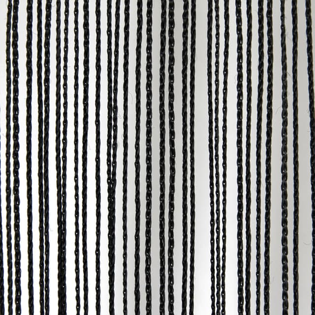 Wentex String Curtain Black, 220 gram/m² Unpleated, 300 cm (W) x 300 cm (H)