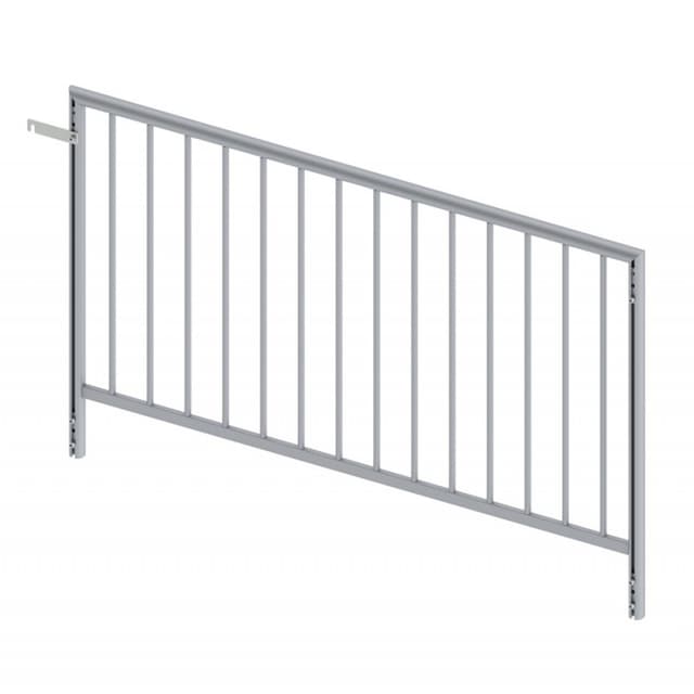 Alustage SBA 16 - Aluminum handrail Heavy Duty 2m